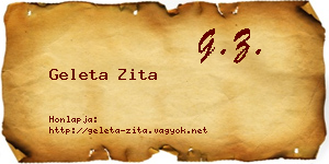 Geleta Zita névjegykártya